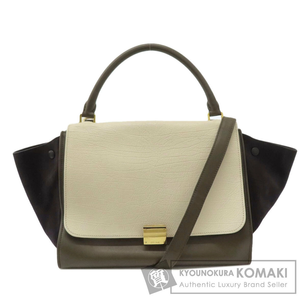 Celine Trapeze Tote Bag Leather Suede
